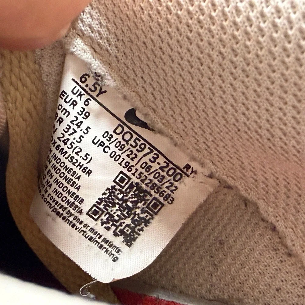 Size 6.5Y Nike Air Force 1 LV8 Brown‎ Youths Low Top Lace Up Sneaker DQ5973-200